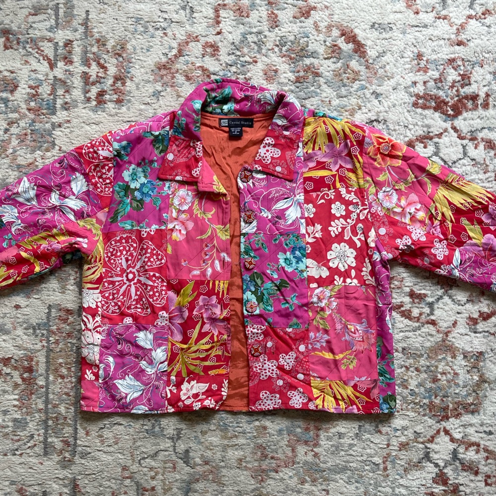 Vintage Patchwork Floral Spring Jacket - image 3